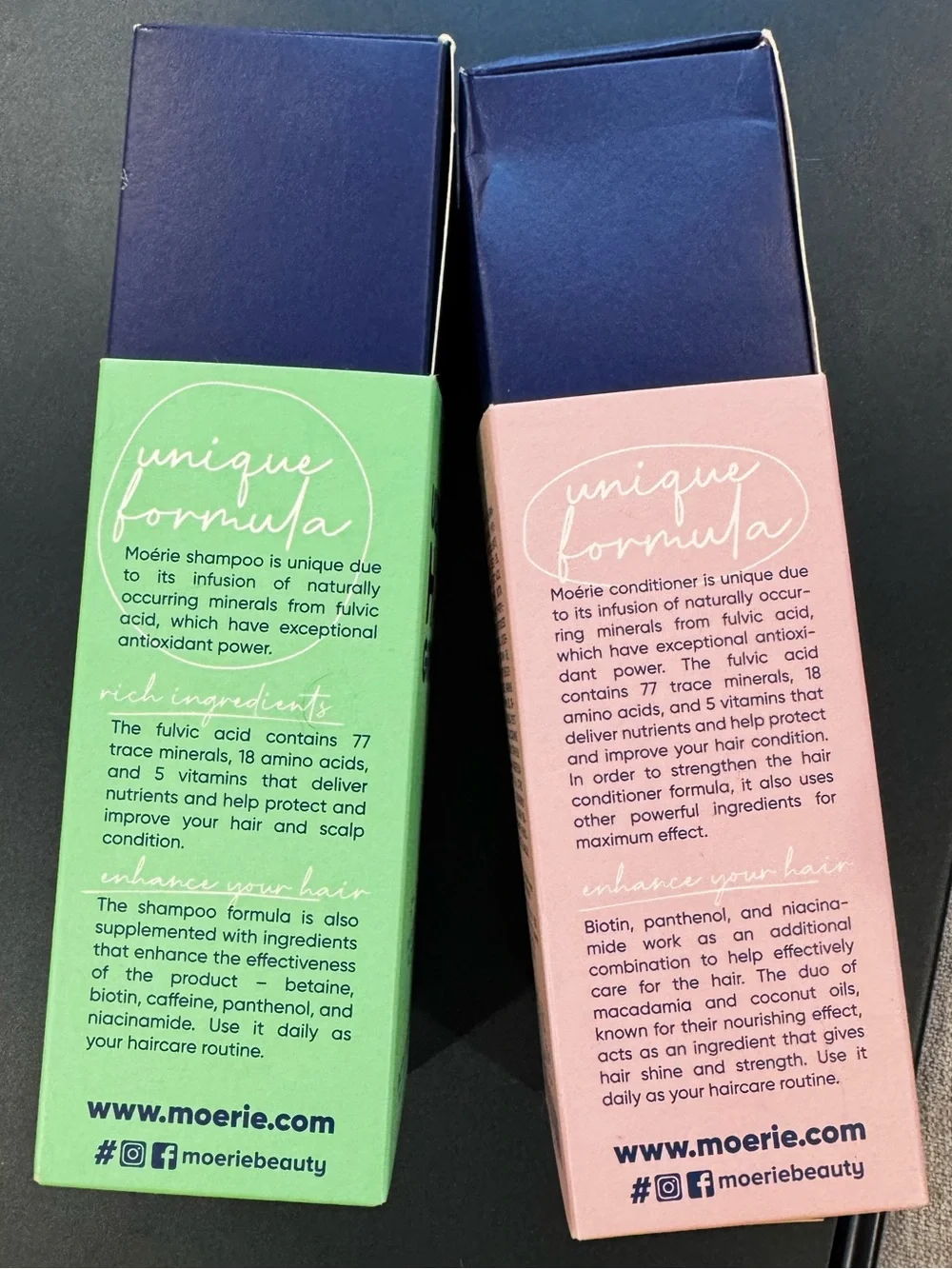 Moérie Ultimate Hair Growth Shampoo & Conditioner — Green & Pink